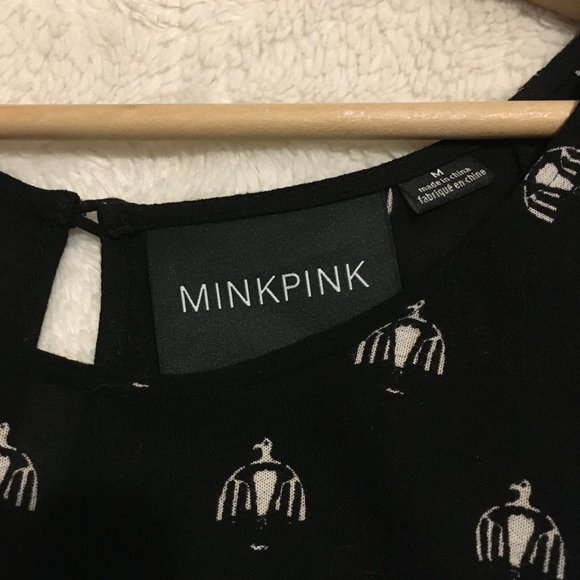 MINKPINK Native Nights Thunderbird Babydoll Rayon Dress Never Worn - Picture 16 of 16